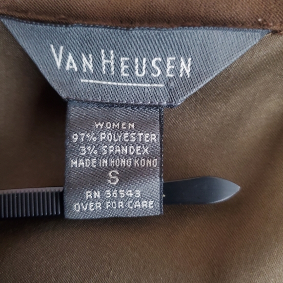 ◇◇ Van Heusen Chocolate Brown Two Piece Skirt Set Size Small/6 Modest - Picture 4 of 10